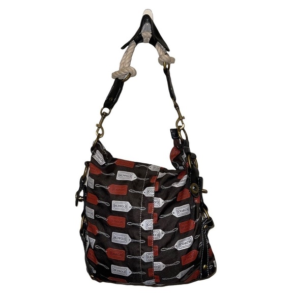 Coach Hobo Bag With A Tag Logo Print - Picture 2 of 7